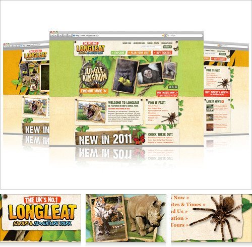 Longleat Safari & Adventure Park website design