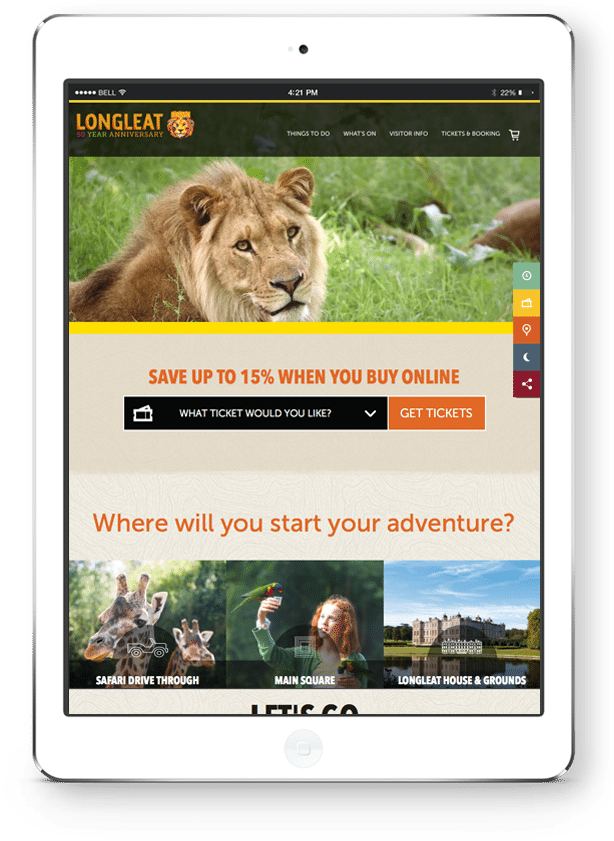 Responsive Website Design - home page - Tablet